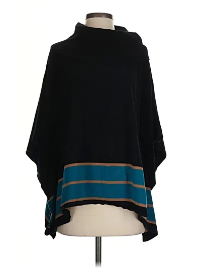 Pre-owned Charter Club Poncho In Black