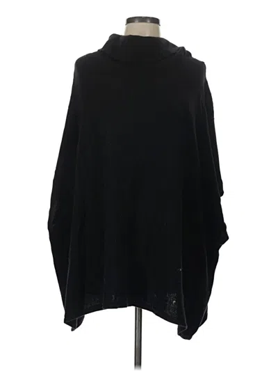Pre-owned Charter Club Poncho In Black
