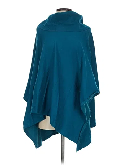 Pre-owned Charter Club Poncho In Blue