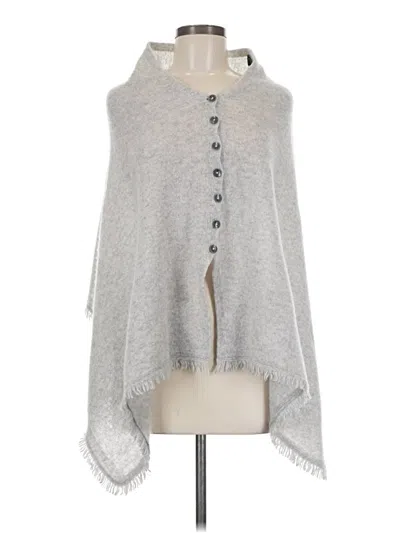 Pre-owned Charter Club Poncho In Gray