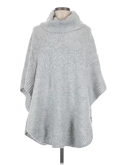 Pre-owned Charter Club Poncho In Silver