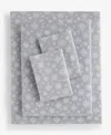 Charter Club Printed Flannel Cotton 4-pc. Sheet Set, Full, Exclusively At Macy's In Gray