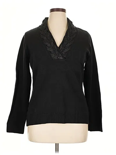 Pre-owned Charter Club Pullover Sweater In Black