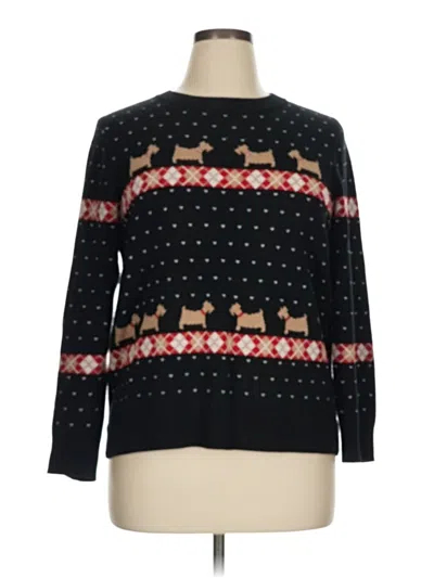 Pre-owned Charter Club Pullover Sweater In Black