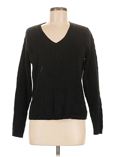 Pre-owned Charter Club Pullover Sweater In Black