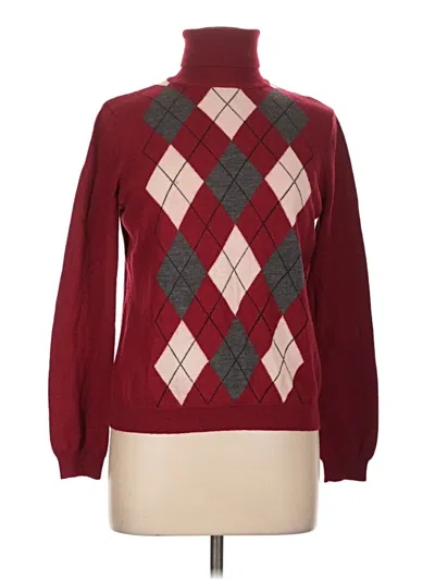 Pre-owned Charter Club Pullover Sweater In Burgundy