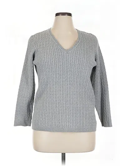 Pre-owned Charter Club Pullover Sweater In Gray