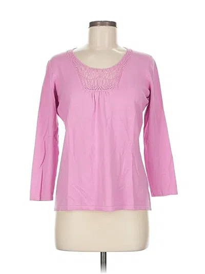 Pre-owned Charter Club Pullover Sweater In Pink