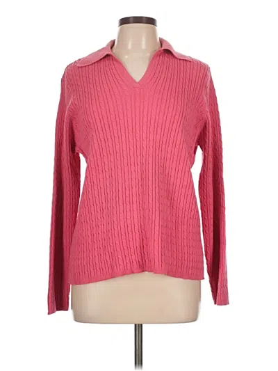 Pre-owned Charter Club Pullover Sweater In Pink