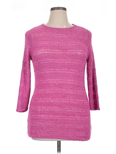 Pre-owned Charter Club Pullover Sweater In Pink