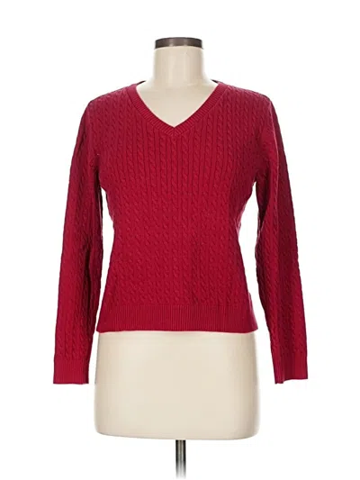Pre-owned Charter Club Pullover Sweater In Red