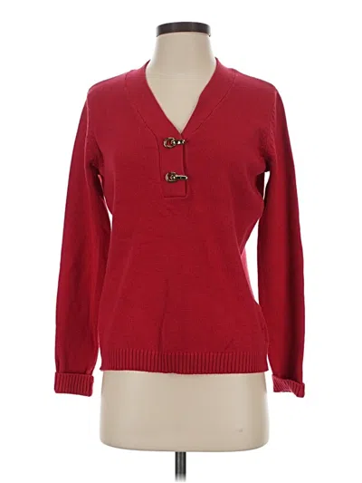 Pre-owned Charter Club Pullover Sweater In Red