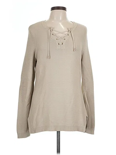 Pre-owned Charter Club Pullover Sweater In Tan