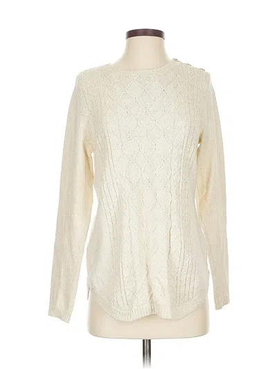 Pre-owned Charter Club Pullover Sweater In White