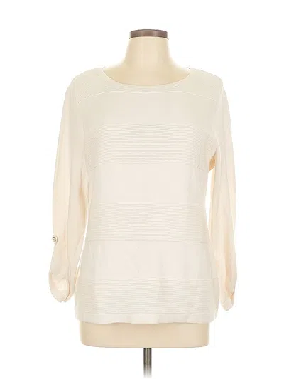 Pre-owned Charter Club Pullover Sweater In White