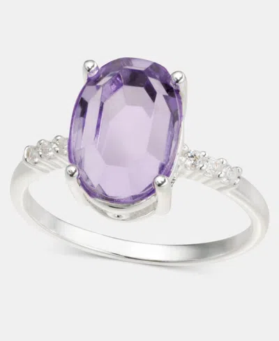 Charter Club Purple Crystal Ring, Macy's Exclusive In Metallic