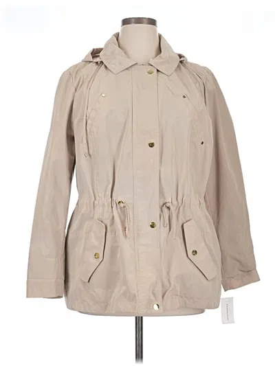 Pre-owned Charter Club Raincoat In Tan