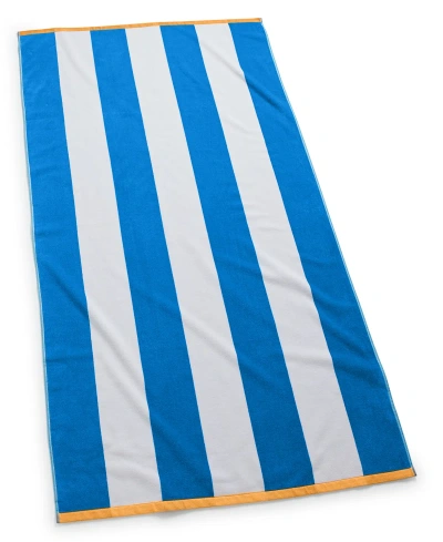 Charter Club Resort Cabana Stripe Beach Towel, Created For Macy's In Bay Breeze