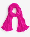 Charter Club Ribbed 100% Cashmere Scarf, Created For Macy's In Fierce Pink