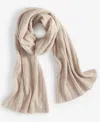 Charter Club Ribbed 100% Cashmere Scarf, Created For Macy's In Pearl Taupe Heather
