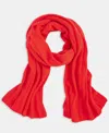 Charter Club Ribbed 100% Cashmere Scarf, Created For Macy's In Red