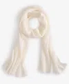 Charter Club Ribbed 100% Cashmere Scarf, Created For Macy's In Vanilla Ice