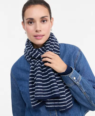 Charter Club Ribbed Cashmere Muffler Scarf, Macy's Exclusive In Blue