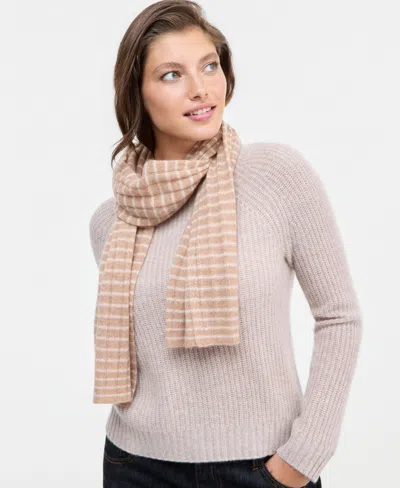Charter Club Ribbed Cashmere Muffler Scarf, Macy's Exclusive In Gold