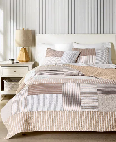 Charter Club Seaside Patchwork 3-pc. Quilt Set, King, Exclusively At Macy's In Sand