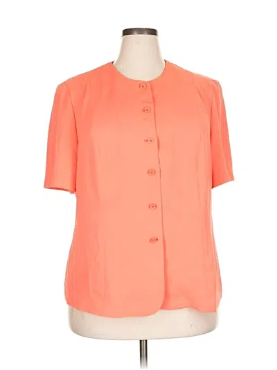 Pre-owned Charter Club Short Sleeve Blouse In Orange