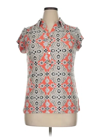 Pre-owned Charter Club Short Sleeve Blouse In Orange