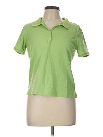 Pre-owned Charter Club Short Sleeve Polo Shirt In Green