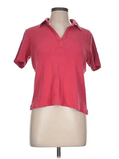 Pre-owned Charter Club Short Sleeve Polo Shirt In Red