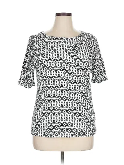 Pre-owned Charter Club Short Sleeve T-shirt In Silver