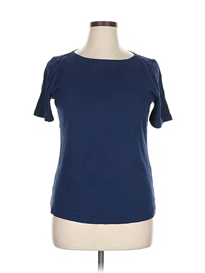 Pre-owned Charter Club Short Sleeve Top Blue Boatneck Tops