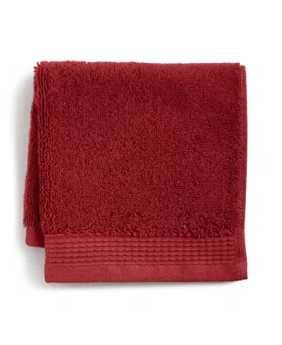 Charter Club Signature Washcloth, 13" X 13", Exclusively At Macy's In Pomegranate