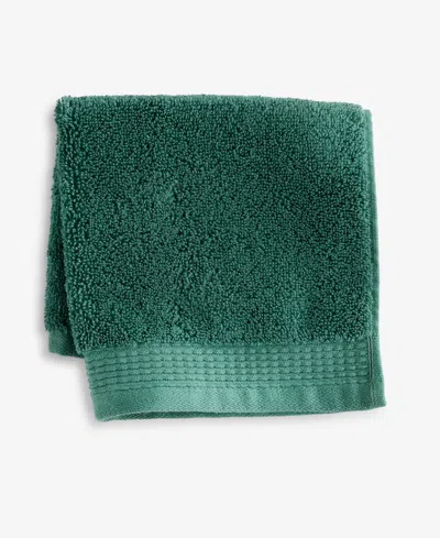 Charter Club Signature Washcloth, 13" X 13", Exclusively At Macy's In Green