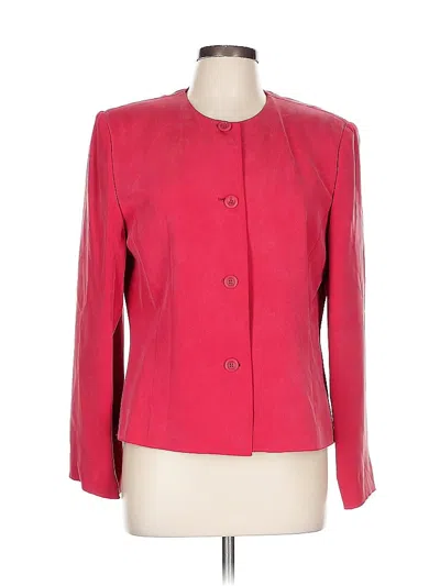 Pre-owned Charter Club Silk Blazer Jacket In Red