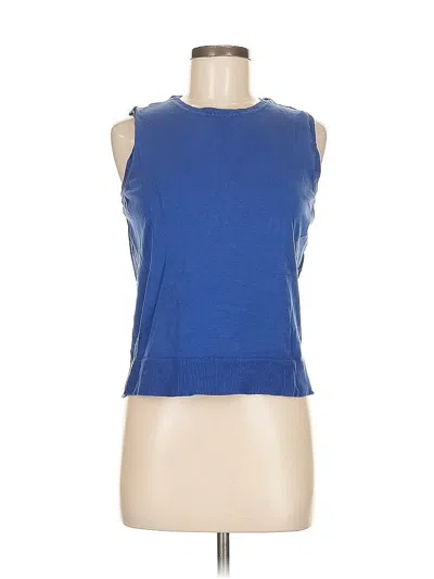 Pre-owned Charter Club Silk Cardigan Sweater In Blue