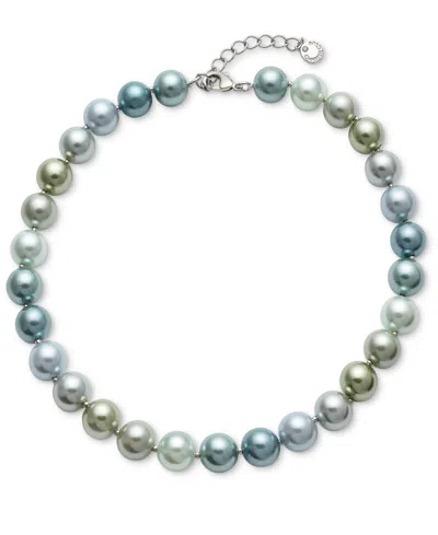 Charter Club Silver-tone Color Bead & Imitation Pearl All-around Collar Necklace, 16"+ 2" Extender, Created For M In Multi