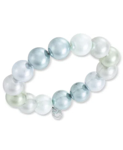 Charter Club Silver-tone Color Imitation Pearl Stretch Bracelet, Created For Macy's In Multi