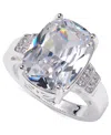 Charter Club Silver-tone Cubic Zirconia Statement Ring, Exclusively At Macy's In Silver
