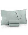 Charter Club Sleep Cool 400 Thread Count Hygrocotton Sheet Set, Queen, Exclusively At Macy's In Pastel Marine
