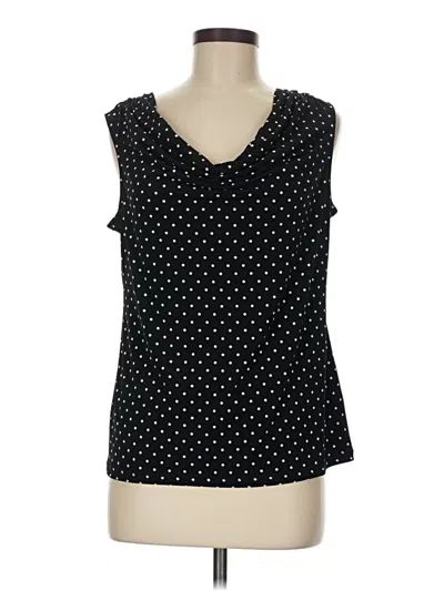 Pre-owned Charter Club Sleeveless Blouse In Black