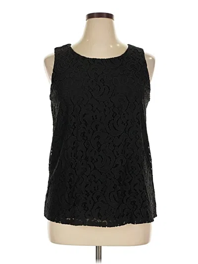 Pre-owned Charter Club Sleeveless Blouse In Black