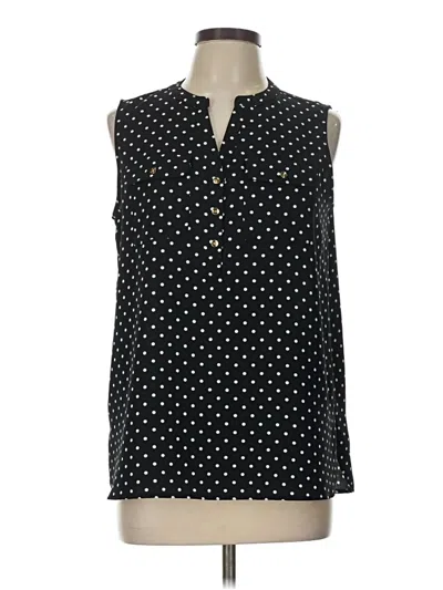 Pre-owned Charter Club Sleeveless Blouse In Black