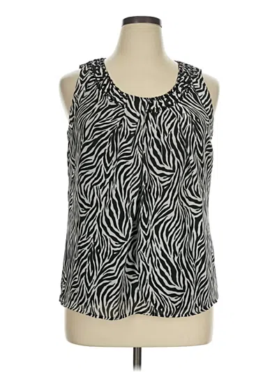 Pre-owned Charter Club Sleeveless Blouse In Black