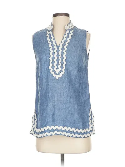 Pre-owned Charter Club Sleeveless Blouse In Blue