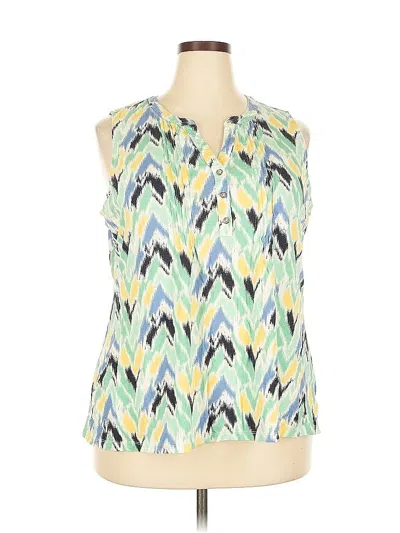Pre-owned Charter Club Sleeveless Blouse In Blue