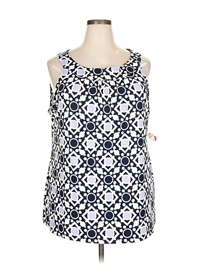 Pre-owned Charter Club Sleeveless Blouse In Blue